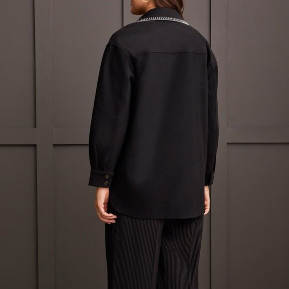 Tribal Brushed Pea Jacket - Picture 3 of 4